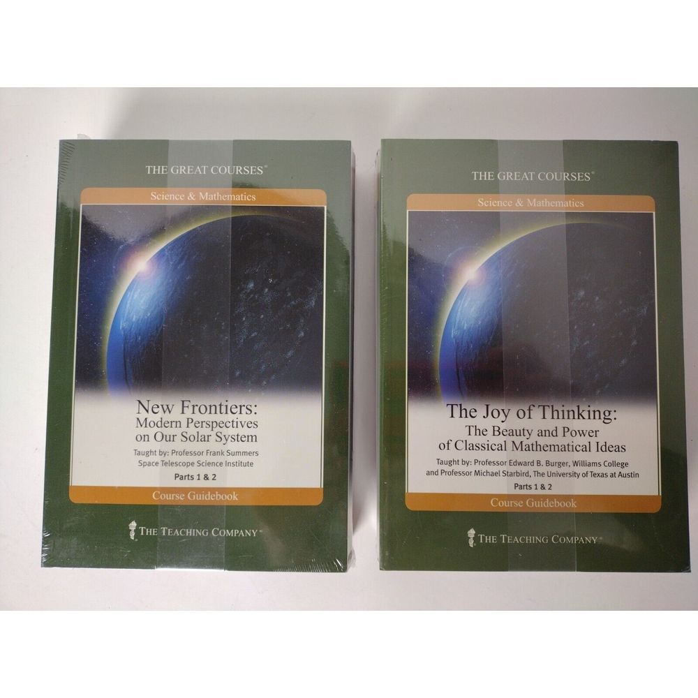 Lot of 2 Complete Sealed Great Courses Science and Mathematics DVDs & Guidebooks